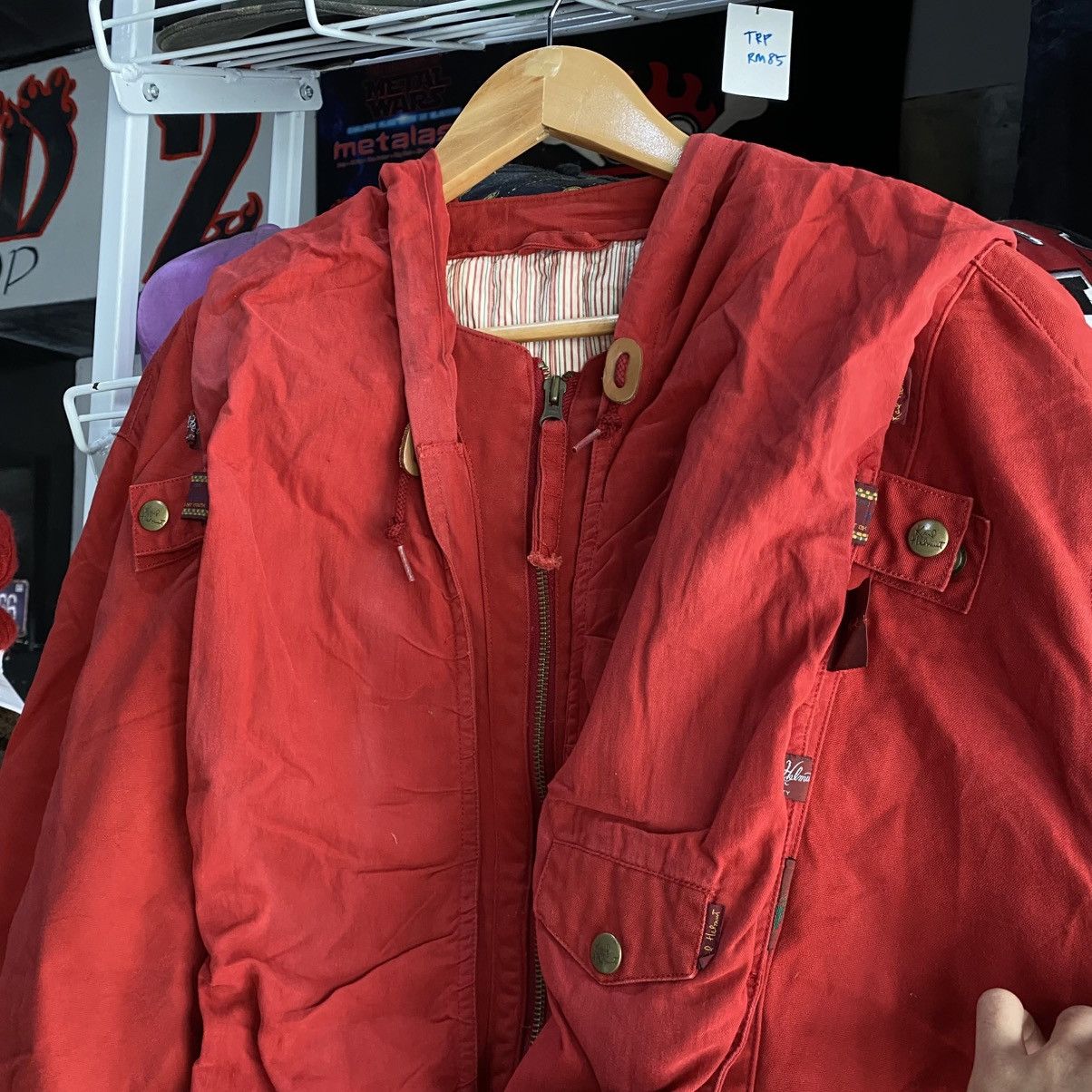 Karl Helmut RARE🔥 Karl Helmut Red Bomber jacket Hooded Size US M / EU 48-50 / 2 - 9 Thumbnail