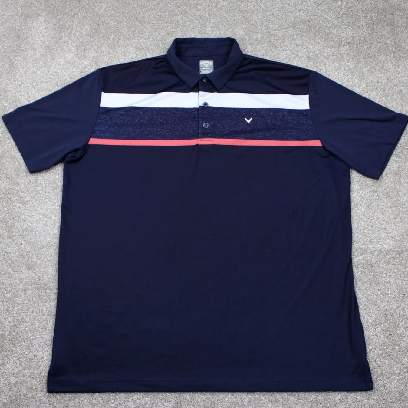 Callaway Callaway Polo Shirt Mens XL Blue/Pink/White Opti-Dri Short Sleeve Golf Shirt Size US XL / EU 56 / 4 - 2 Thumbnail