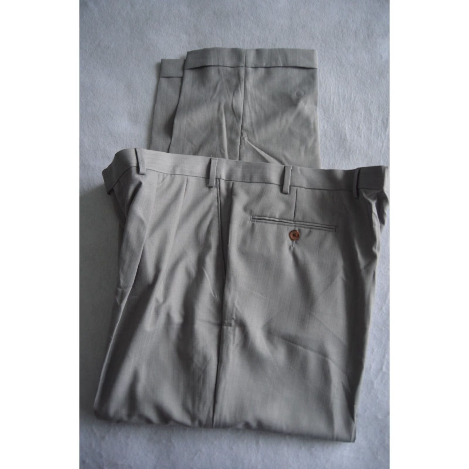 Ralph Lauren Ralph Lauren Dress Pants Mens Gray Stripe Pleated Cuffed 38/30 Regular Inseam 30 Size US 38 / EU 54 - 4 Thumbnail