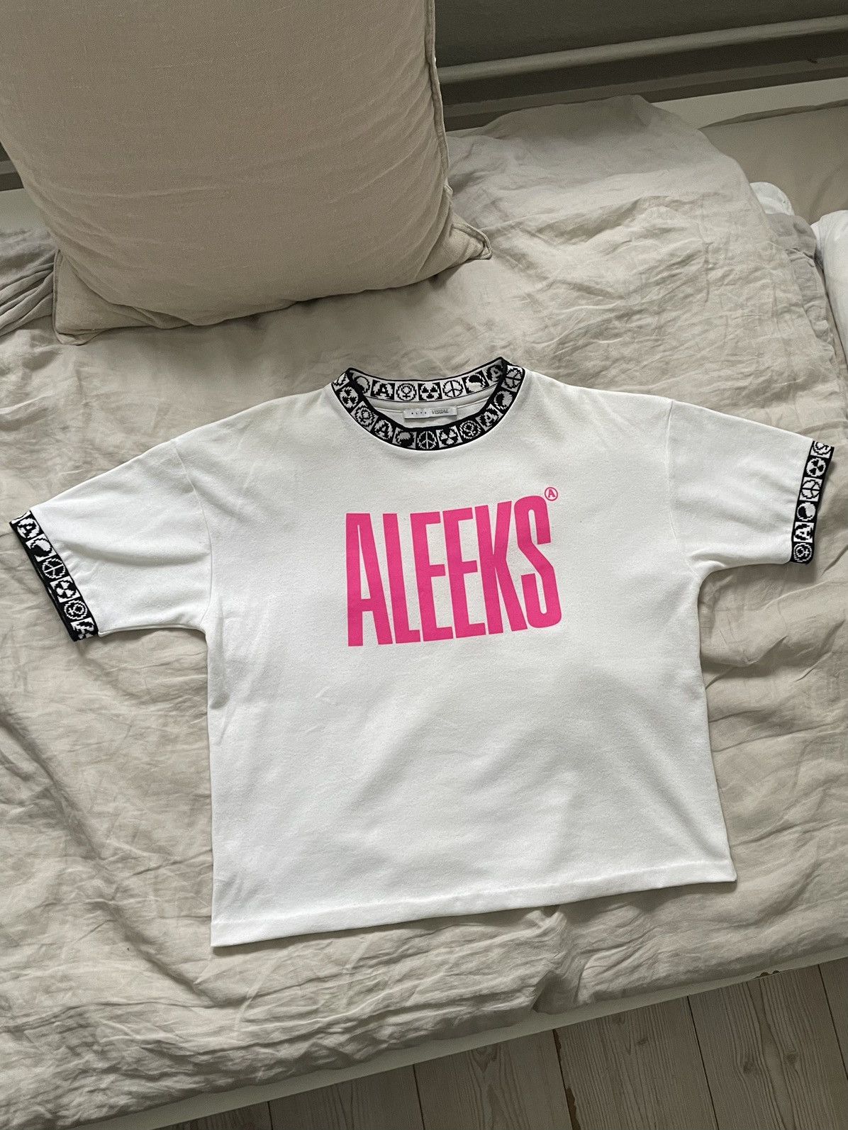 image of 1017 Alyx 9Sm Alyx Logo T-Shirt 2017 Mens Debut Collection Opium Carti Uzi in White (Size Large)
