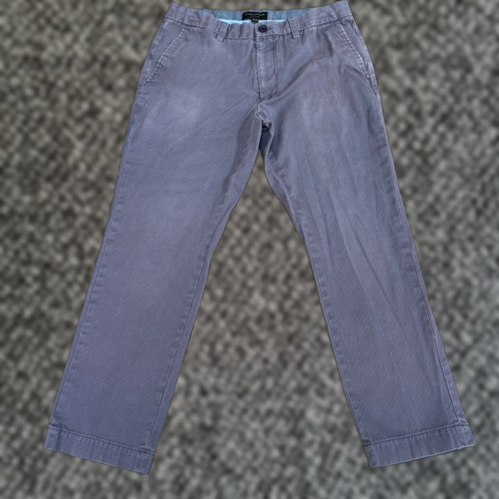 Banana Republic Banana Republic Pants Mens 32 x 28 Aiden Chino 100% Cotton Printed Purple Geometric Canvas Regular Flat Front Zip Size US 32 / EU 48 - 1 Thumbnail