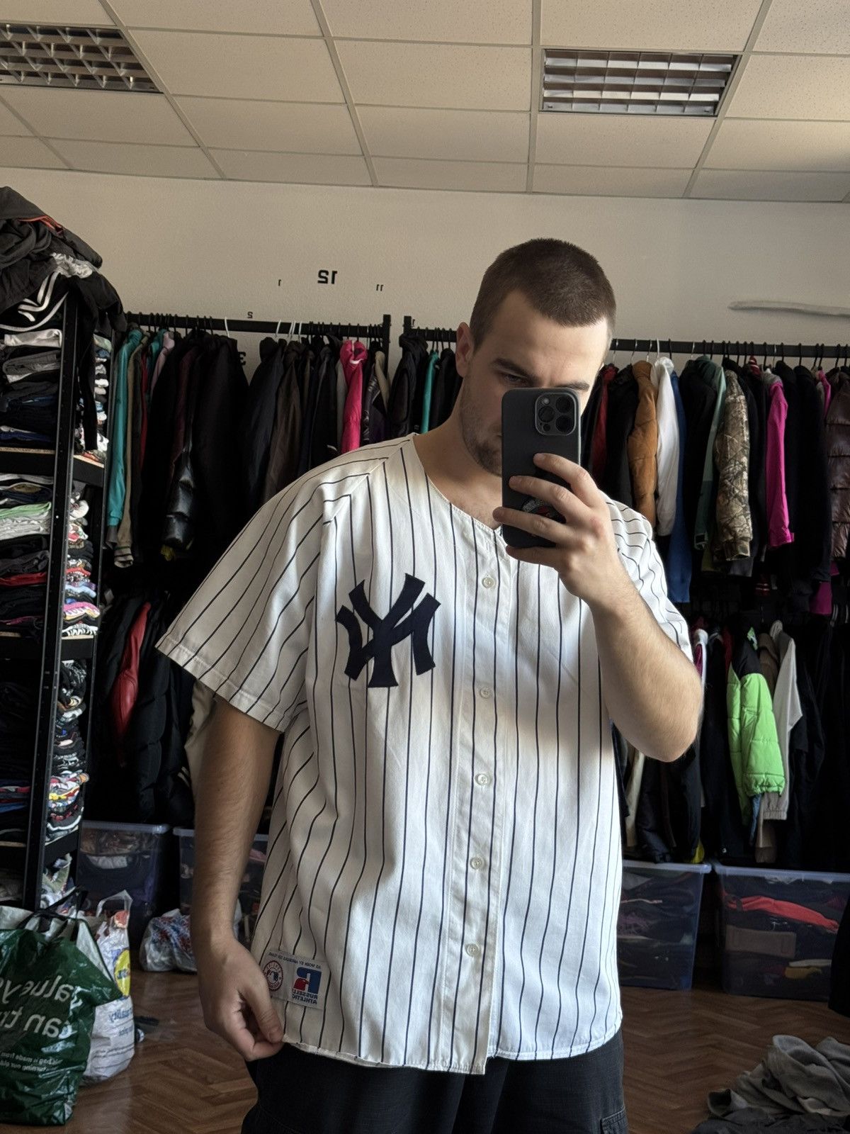 New York Yankees Vintage Yankees cotton jersey Xl Size US XL / EU 56 / 4 - 4 Thumbnail