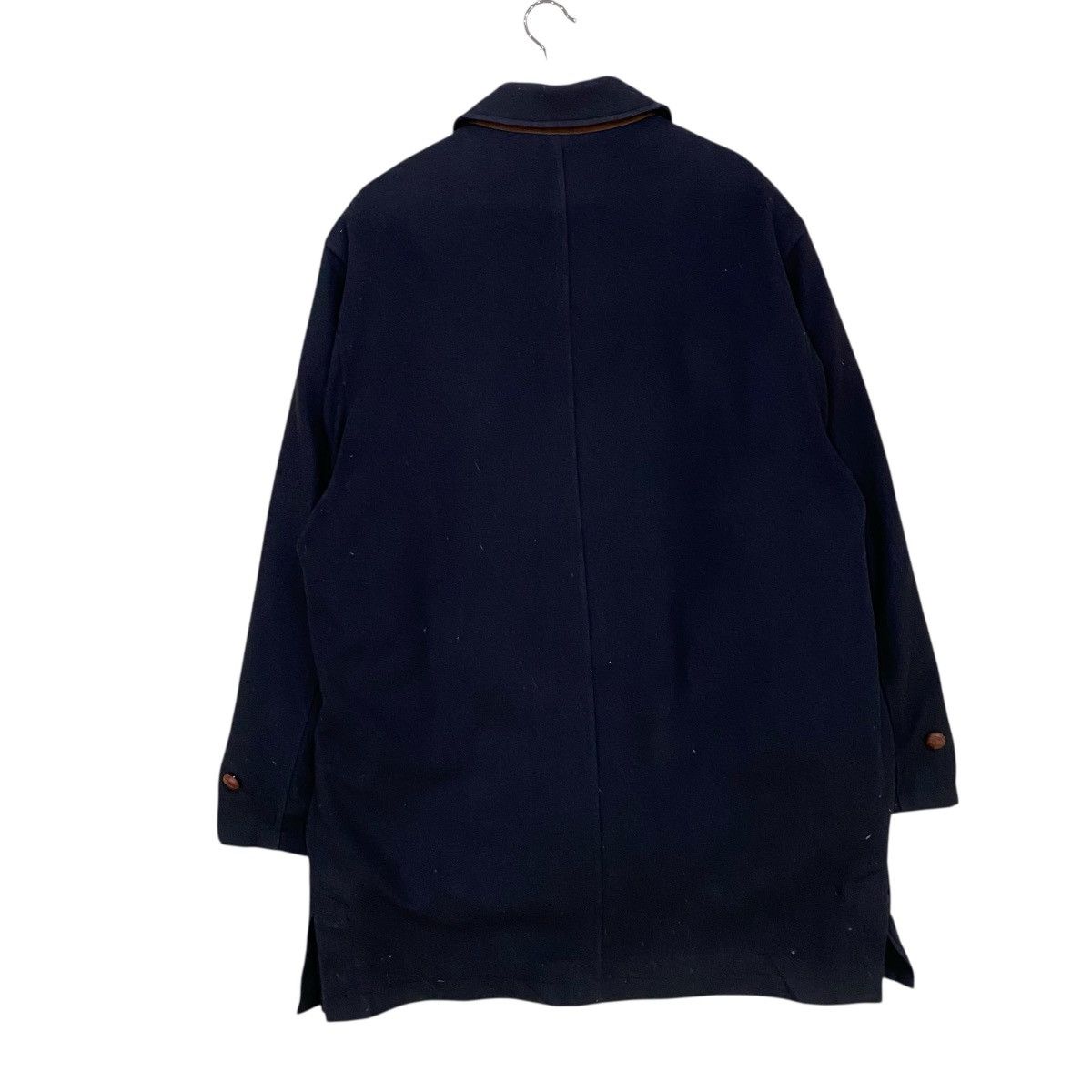 Schneiders ☀️VINTAGE SCHNEIDERS NAVY BLUE WOOL OVERCOATS JACKET Size US L / EU 52-54 / 3 - 7 Thumbnail