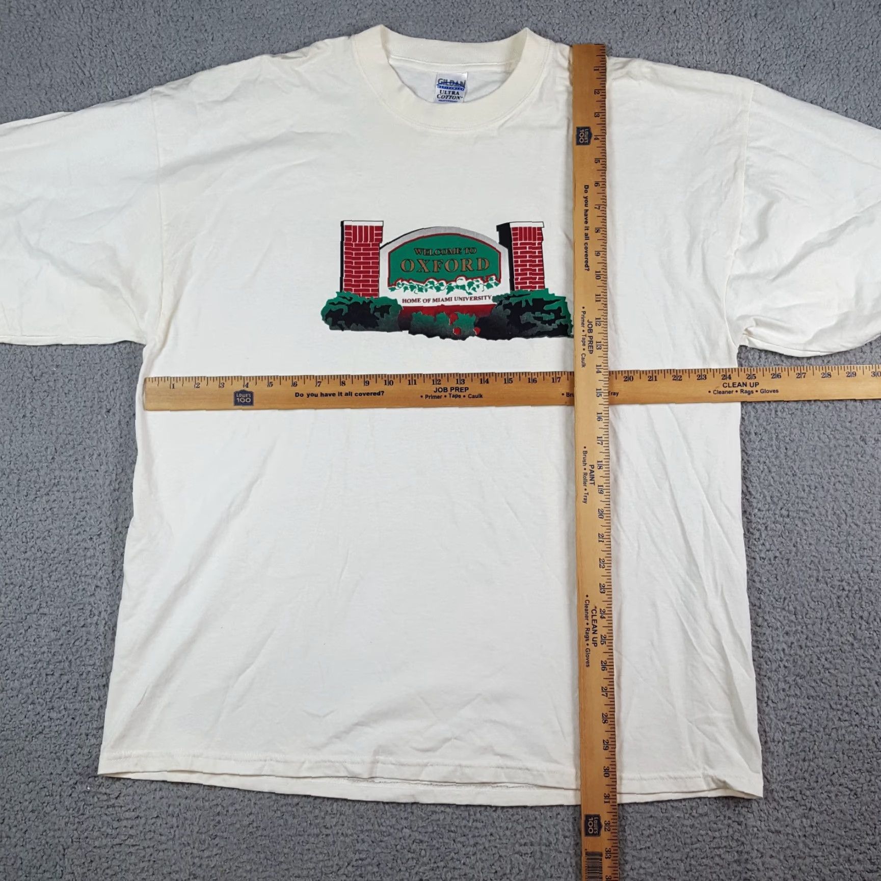 Vintage VINTAGE Miami University College Men's 2XL T Shirt Shirt Crew Neck Cotton White 90s College Nature Art Logo Embroidered Gear For Sports T-Shirt Mens Size US XXL / EU 58 / 5 - 8 Thumbnail