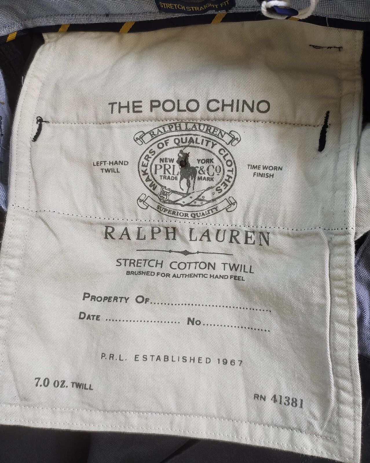 Polo Ralph Lauren Polo Ralph Lauren Stretch Straight Fit Chino Pant T 0028 Size US 31 - 7 Thumbnail