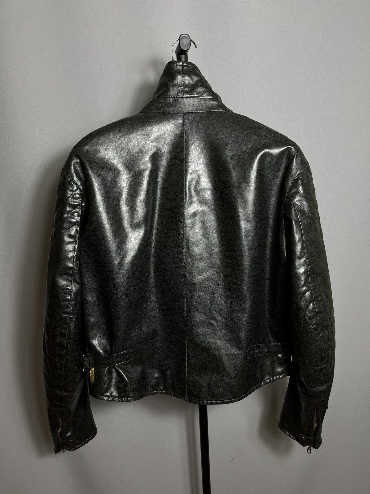 Armani × Giorgio Armani Armani Jeans PVC mens jacket black motorcycle Sz 50 Size US M / EU 48-50 / 2 - 8 Thumbnail