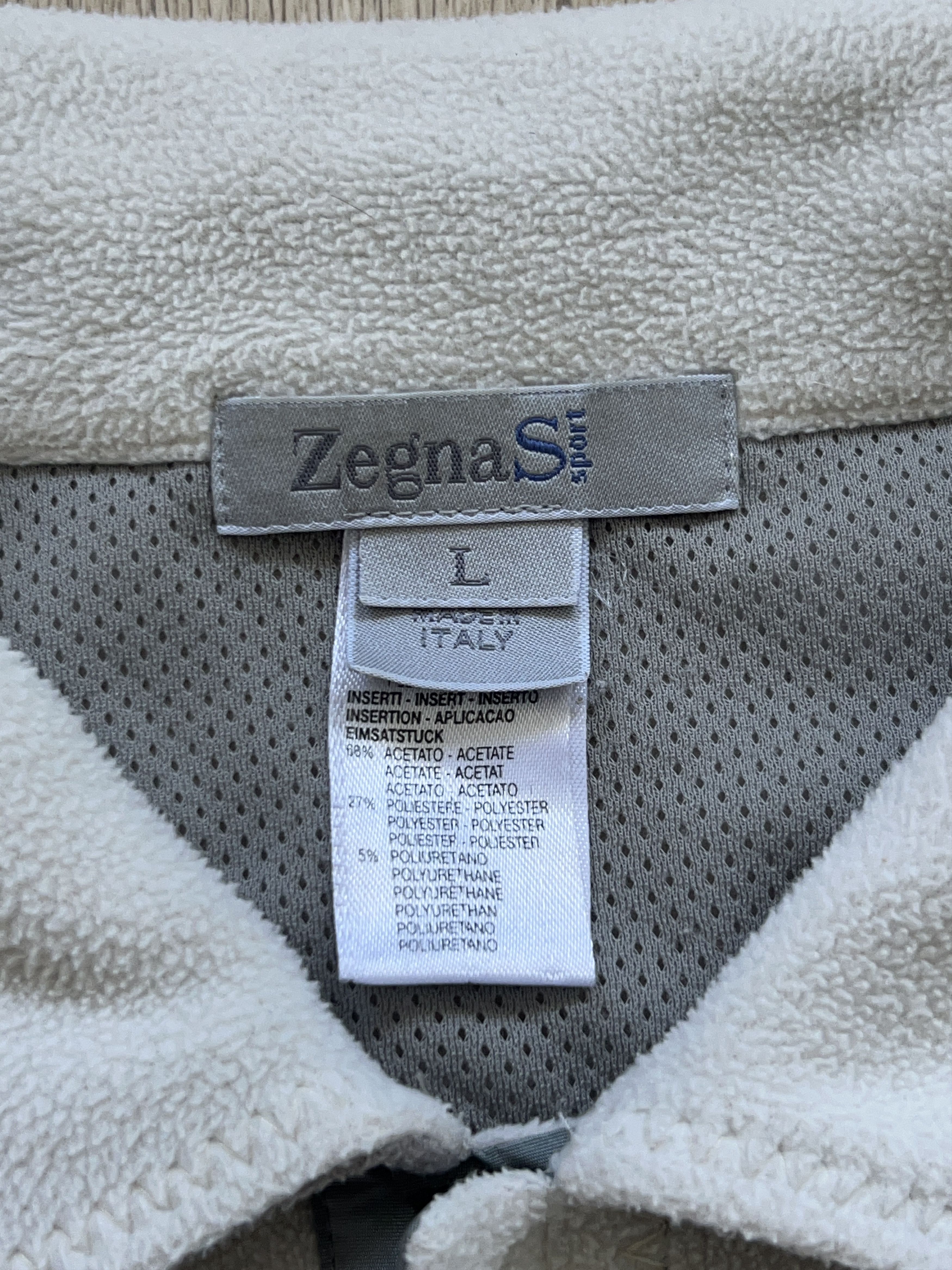 Ermenegildo Zegna Mens Fleece Polyester Polo Style Pullover Sweater Size L Size US L / EU 52-54 / 3 - 3 Thumbnail