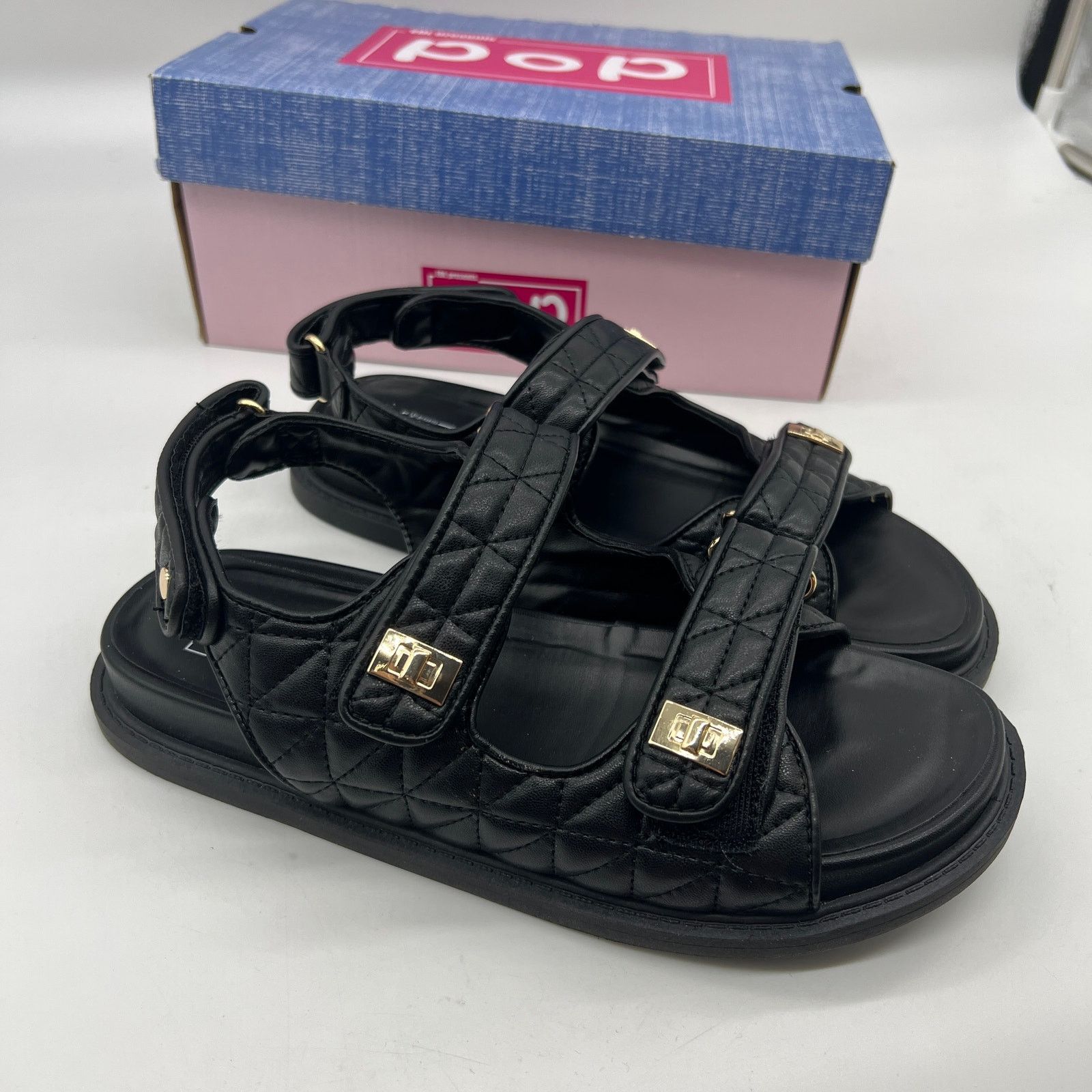 Other Pop Yield Open Toe Women's Footbed Sandals Black Size 8M Size US 8 / IT 38 - 1 Thumbnail