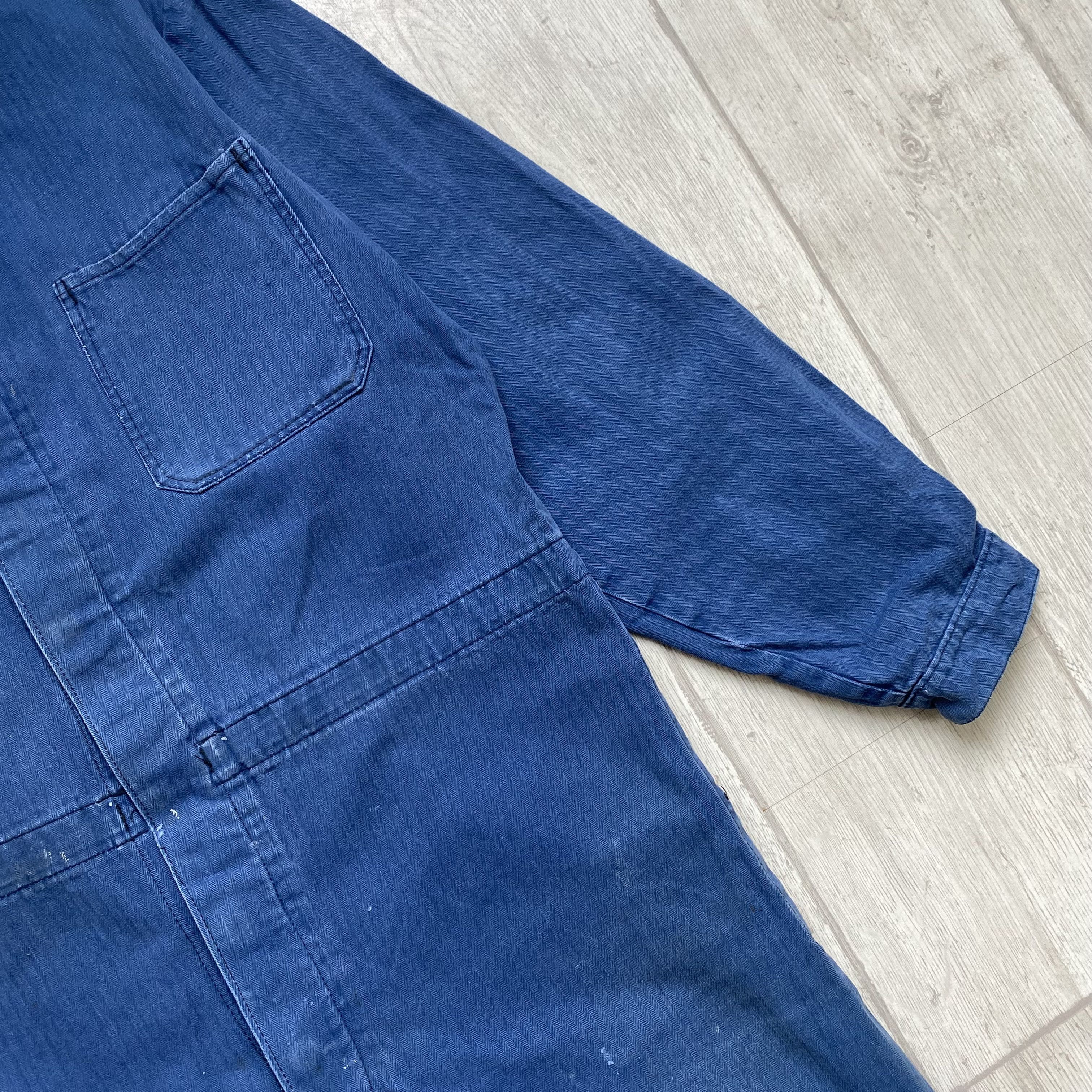 Le Laboureur ⚙️ Vintage 80s Faded Safor French Coverall Worker jumpsuit Size US 32 / EU 48 - 13 Thumbnail