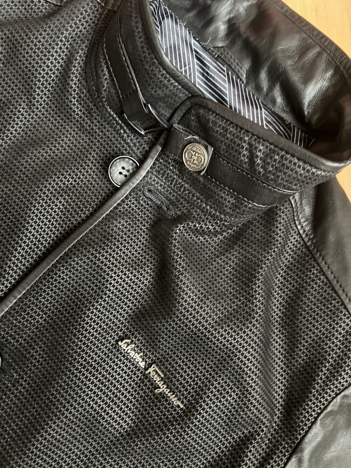 Salvatore Ferragamo Salvatore Ferragamo Leather Jacket (L–XL Size US L / EU 52-54 / 3 - 3 Thumbnail