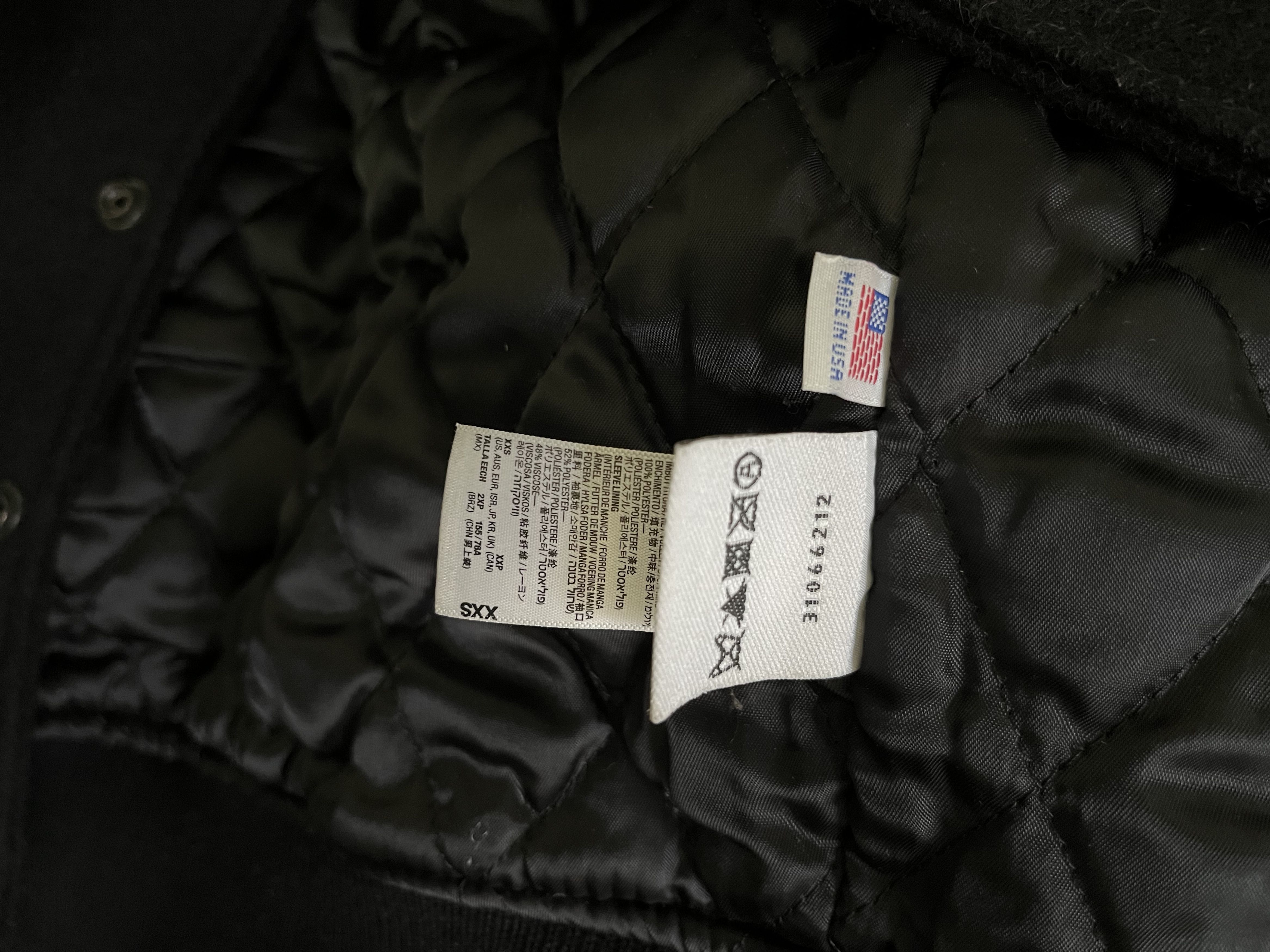 American Apparel AMERICAN APPAREL QUILTED WOOL BOMBER XXS BLACK Size US S / EU 44-46 / 1 - 6 Thumbnail