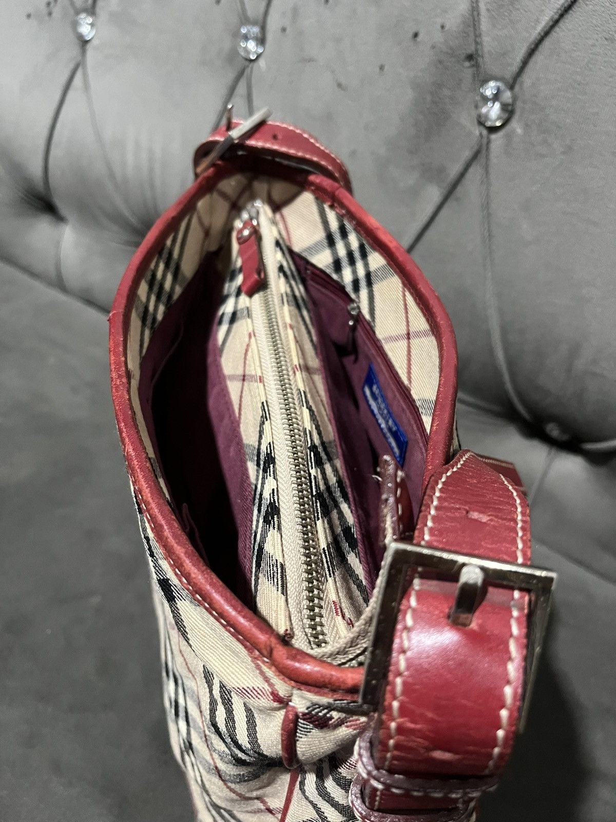 Burberry Auth BURBERRY Nova Check Blue Label Shoulder Bag Canvas Size ONE SIZE - 16 Thumbnail