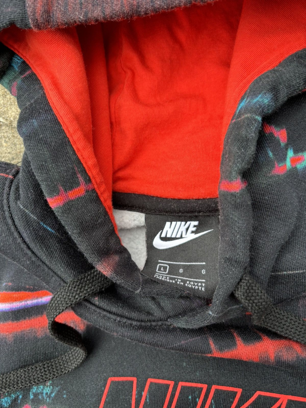 Nike × Vintage Y2K Nike Crazy Psychedelic AOP Hoodie Size US L / EU 52-54 / 3 - 5 Thumbnail