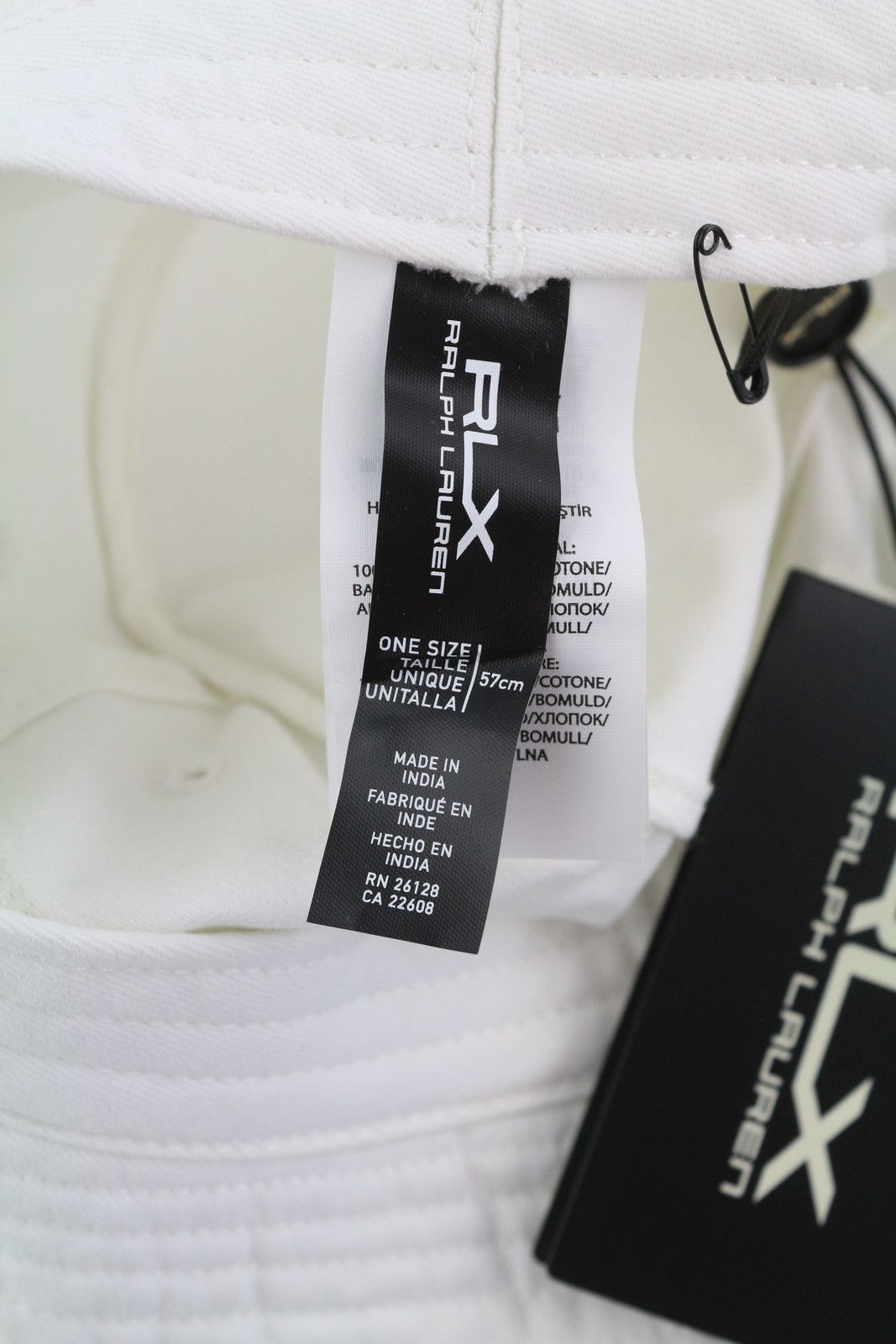 RLX Ralph Lauren GOLF 57 CM White Bucket Hat 84678 Size ONE SIZE - 8 Thumbnail