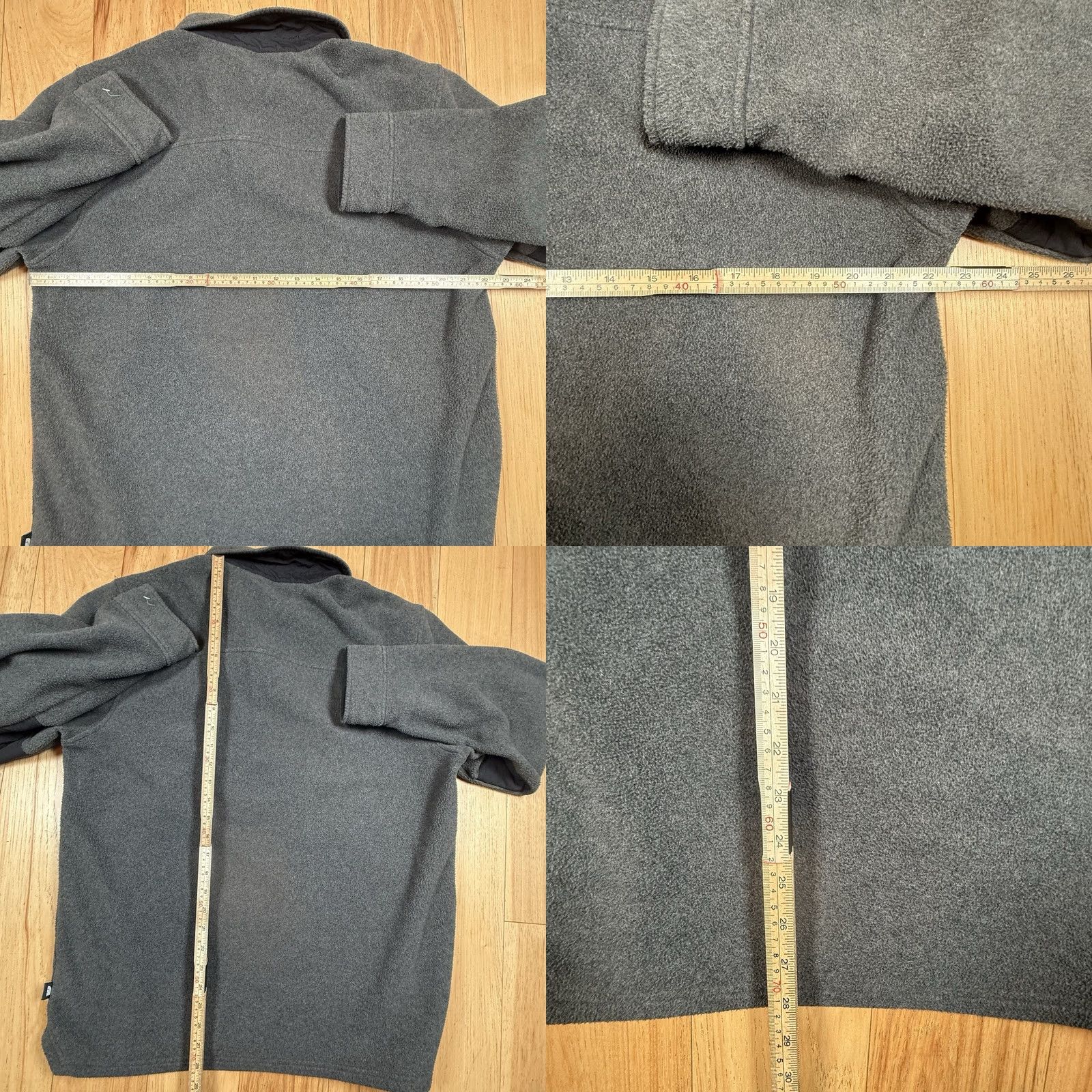 The North Face The North Face Mens L Davenport Fleece Jacket Gray 1/2 Button Snap Neck Dark 1/2 Button Closure Jacket Mens Large Gray Fleece Jacket Size US L / EU 52-54 / 3 - 8 Thumbnail