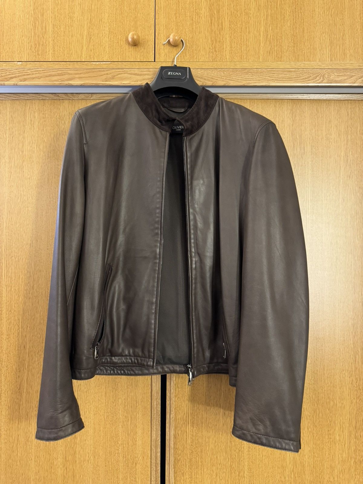 Other Olivieri Venezia Brown Leather Jacket Size US L / EU 52-54 / 3 - 2 Thumbnail