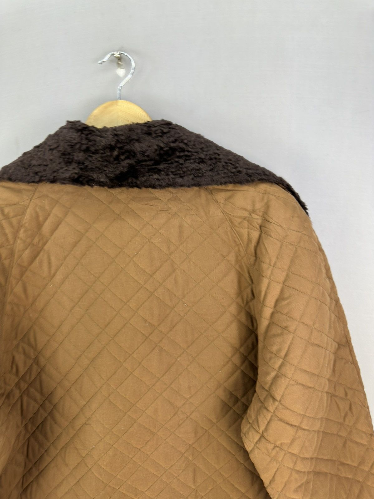 Japanese Brand Per Amore Faux Fur Quilted Long Coat Jacket Size XL / US 12-14 / IT 48-50 - 5 Thumbnail