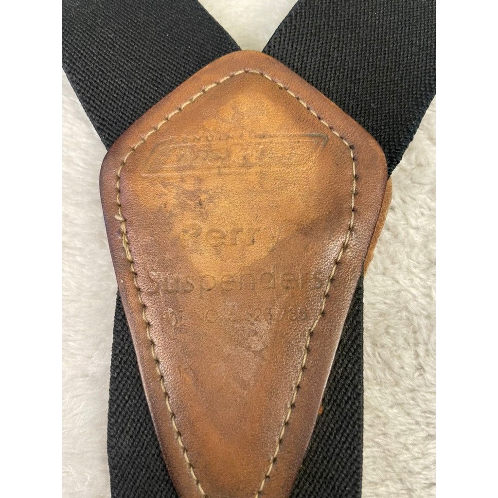 Dickies Dickie's Perry Suspenders Black Y-Back Leather Patch Size ONE SIZE - 4 Thumbnail