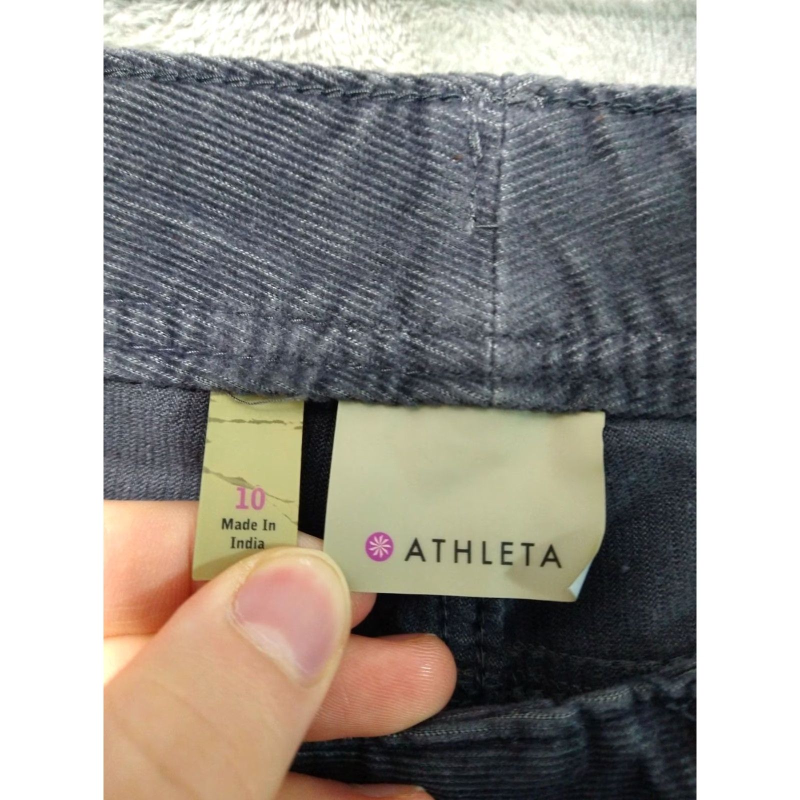 Athleta Athleta Pants Womens 10 Gray Frontier Corduroy Straight Leg Mid Rise Stretch Chino Casual Fall 10 Womens Size 32" / US 10 / IT 46 - 7 Thumbnail