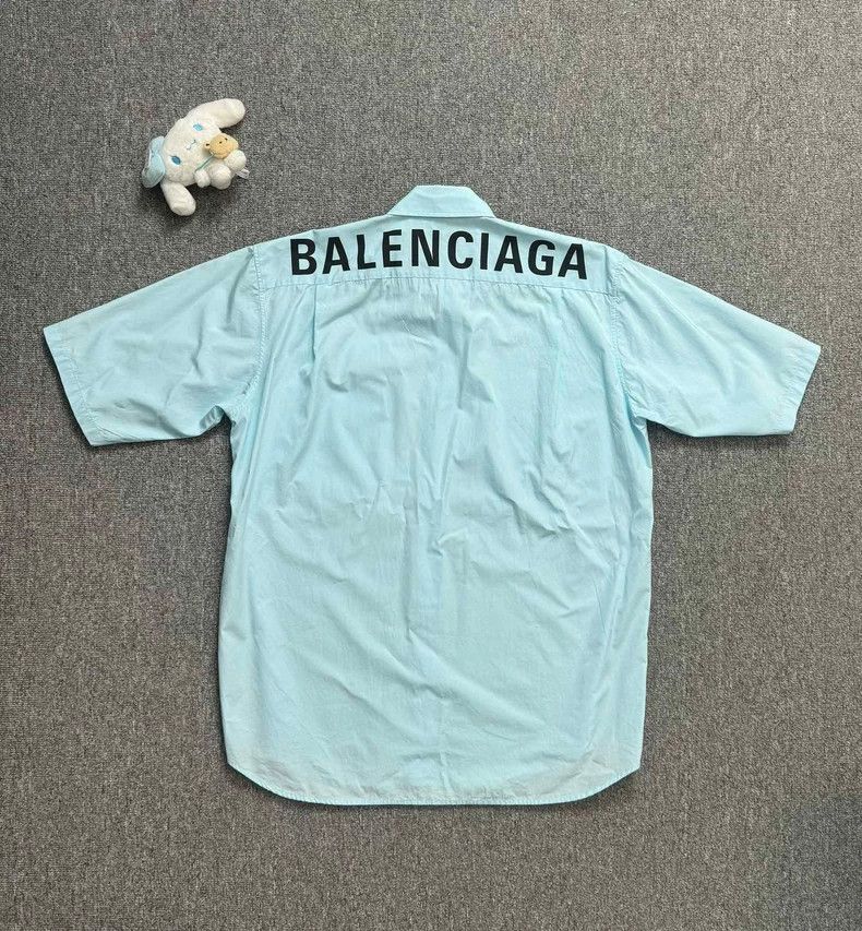 Balenciaga Balenciaga size 36 Miami blue back monogram logo short slee Size US M / EU 48-50 / 2 - 2 Thumbnail