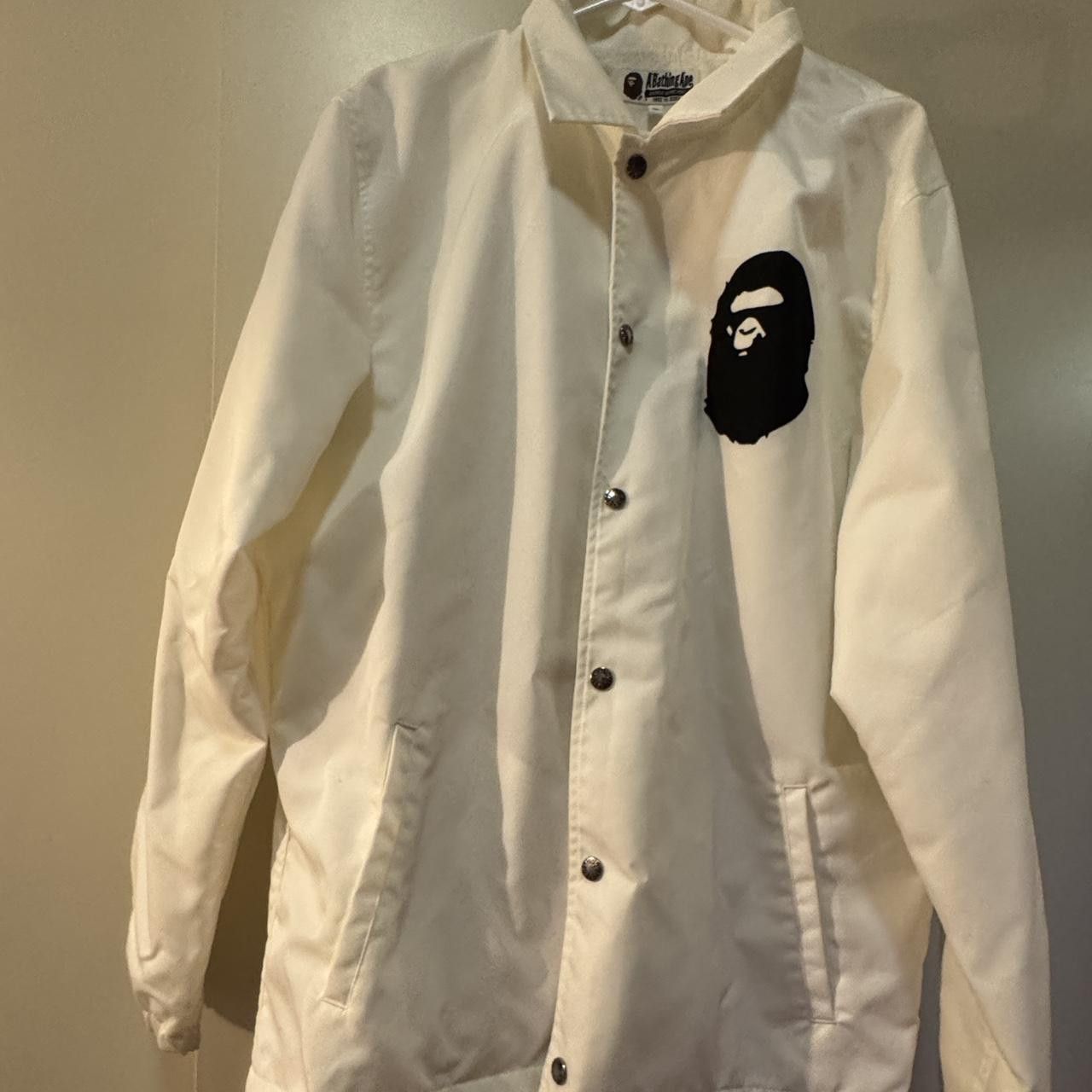 Bape Bape x Majestic White Coach Jacket Size US XL / EU 56 / 4 - 2 Thumbnail