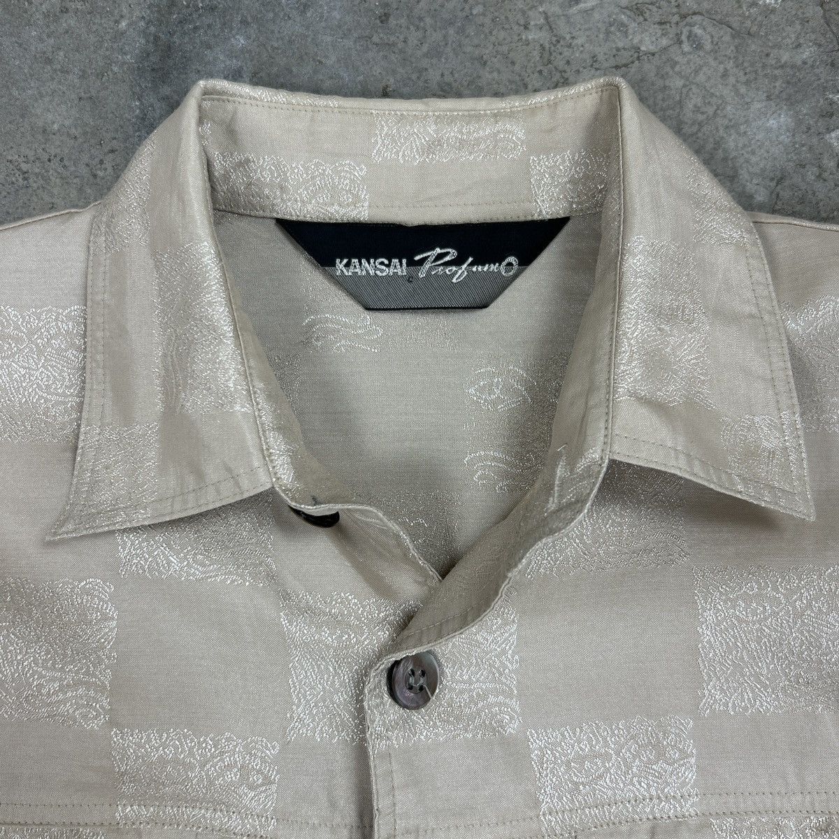 Japanese Brand × Kansai Yamamoto × Vintage 1990s Kansai Profumo - Checkered Orient Size US L / EU 52-54 / 3 - 6 Thumbnail