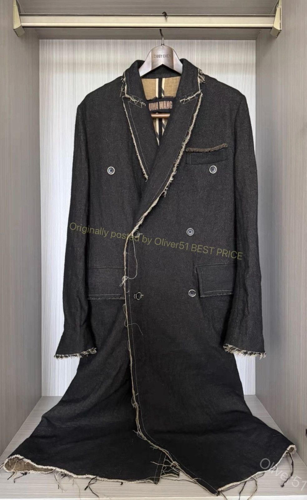 Uma Wang Uma Wang 21AW Wool Distressed Coat YYYY17/2610 Size US S / EU 44-46 / 1 - 1 Thumbnail