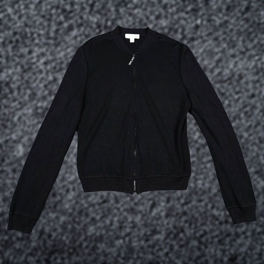 St. John St John Sport Cardigan Jacket Petite P Black Full Zip Silk Sparkle Made USA Womens Cardigan Size XXS / US 00 / IT 34 - 1 Thumbnail
