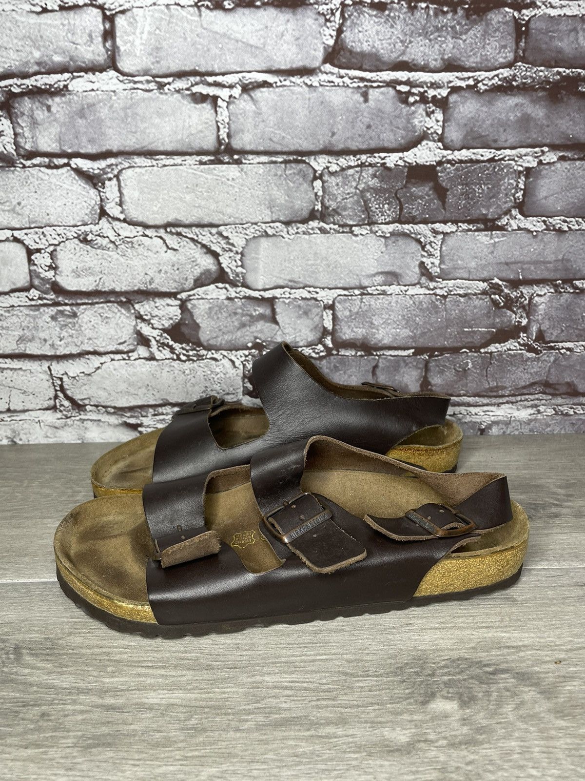 Birkenstock Birkenstock Milano Brown Leather Buckle Sandals Men 43EU Size US 10 / EU 43 - 7 Thumbnail