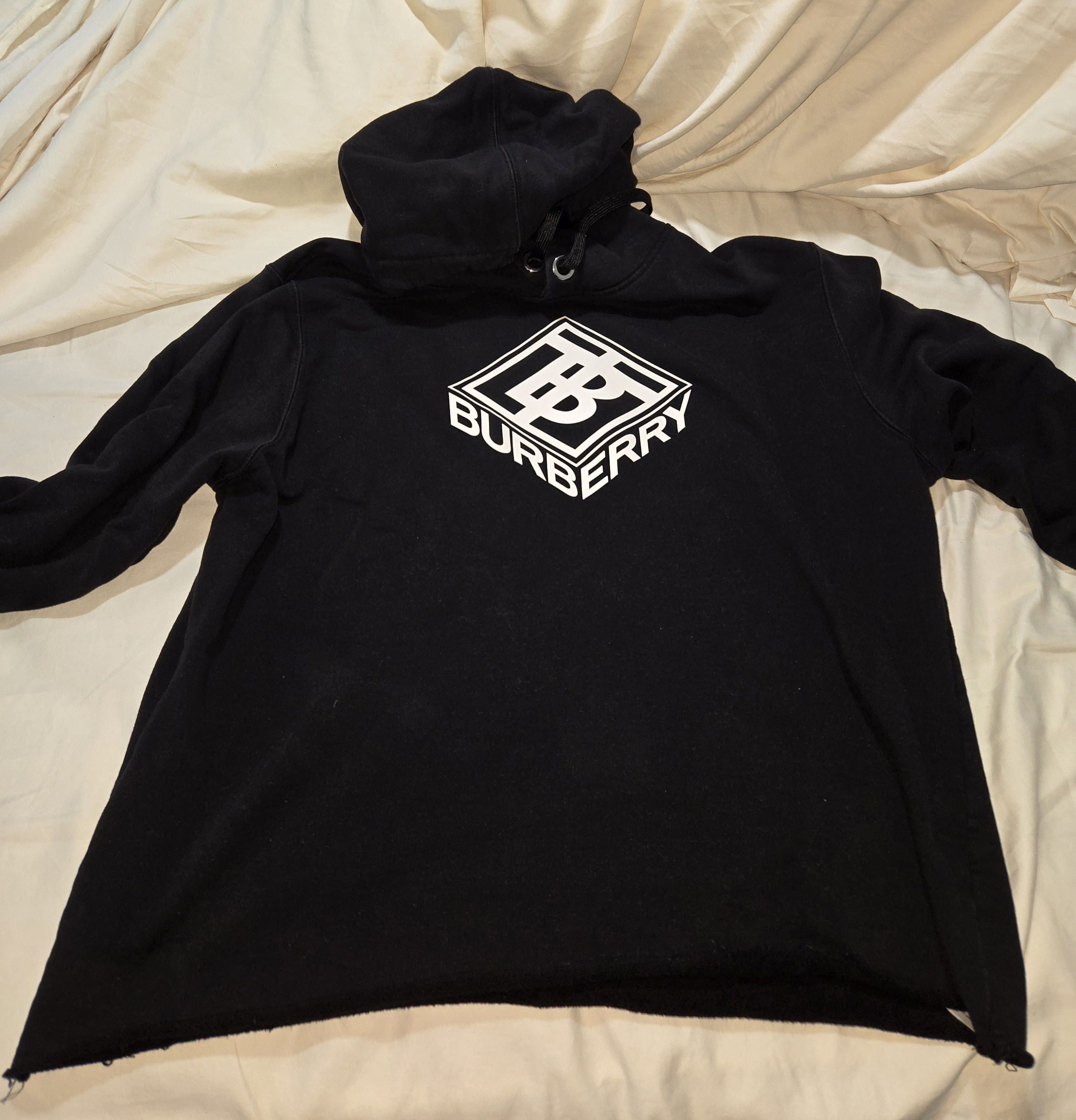 image of Burberry Monogram Hoodie in Black, Men's (Size 2XL)