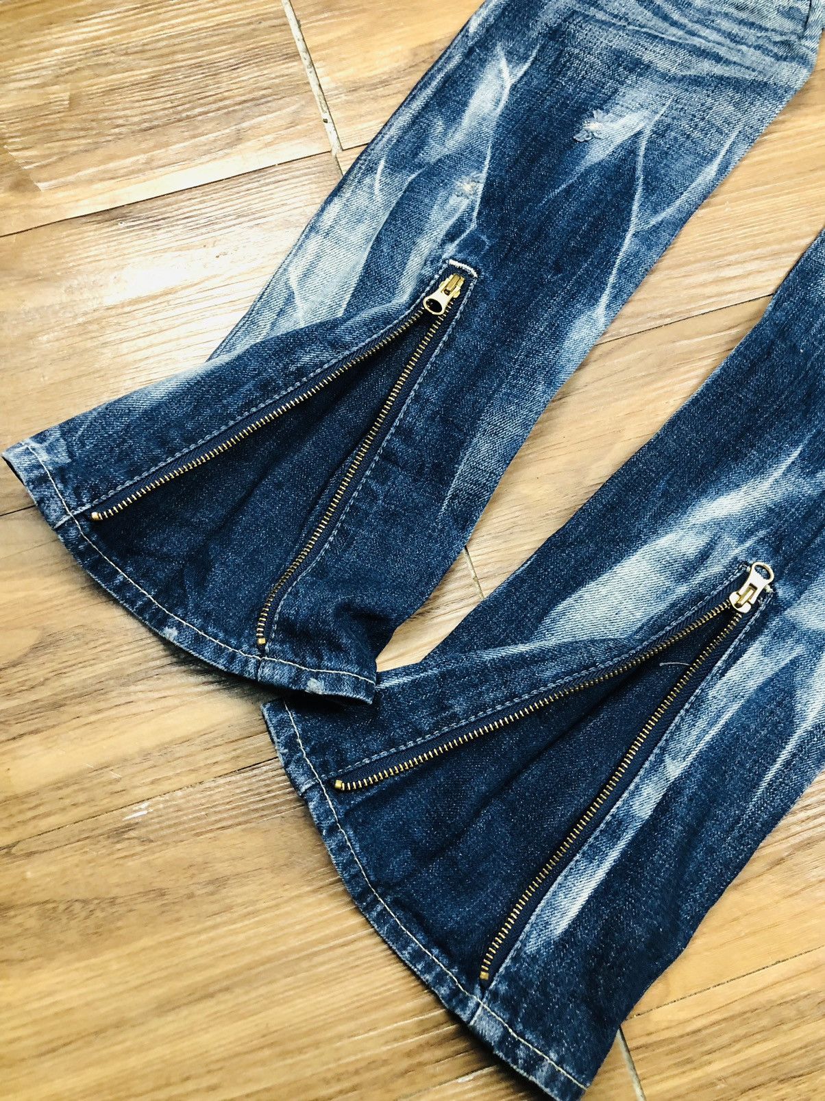 If Six Was Nine Varosh Designer Ripped Jeans with Ankle Zips (40) Size 42" / US 20 - 20 Thumbnail