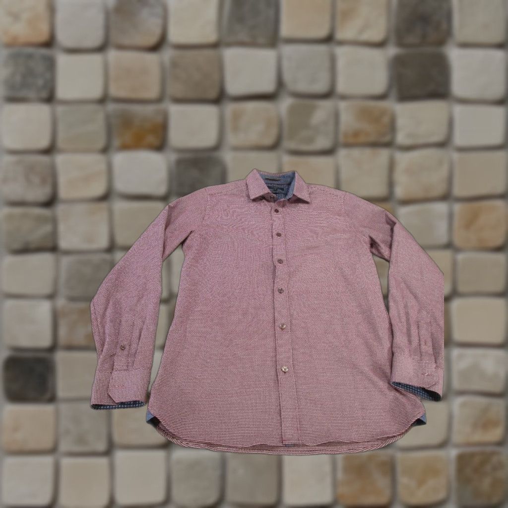 Ted Baker Ted Baker Shirt Mens Small Burgundy Red Button Up Classic Size US S / EU 44-46 / 1 - 1 Thumbnail