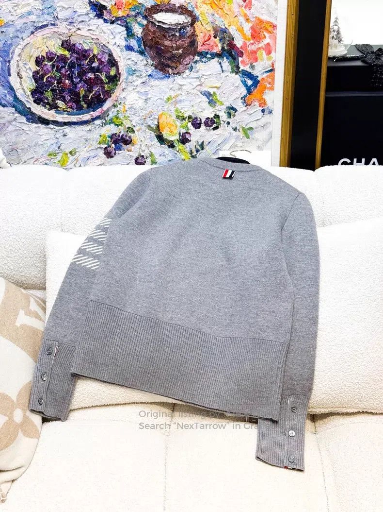 Thom Browne Thom Browne Gray Whale Fish Round Neck Long Sleeve Four St Size US XXS / EU 40 - 2 Thumbnail