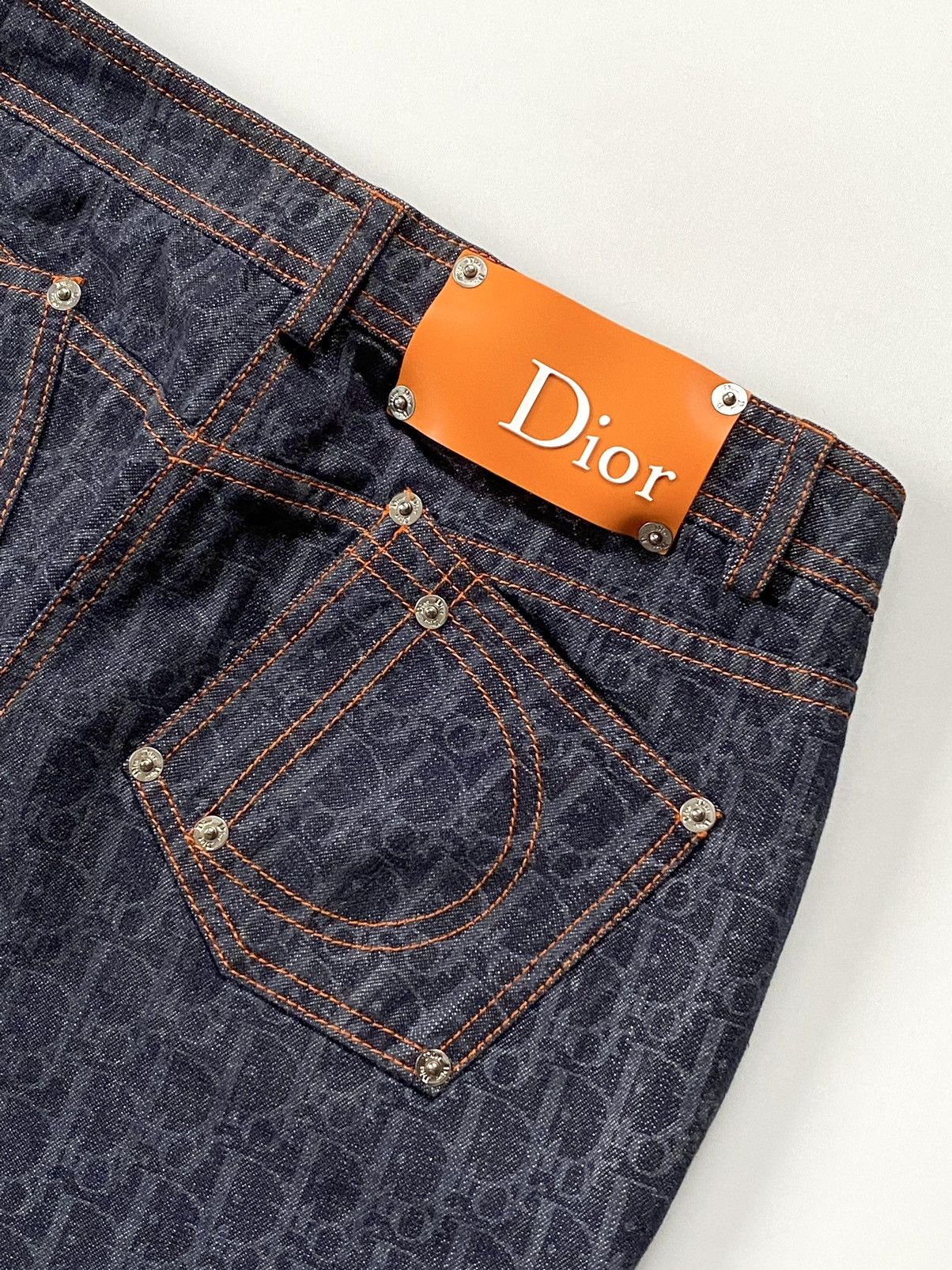 Dior 🔥F/W06 Dior by John Galliano Oblique Flight Monogram Jeans Size 27" / US 4 / IT 40 - 12 Thumbnail