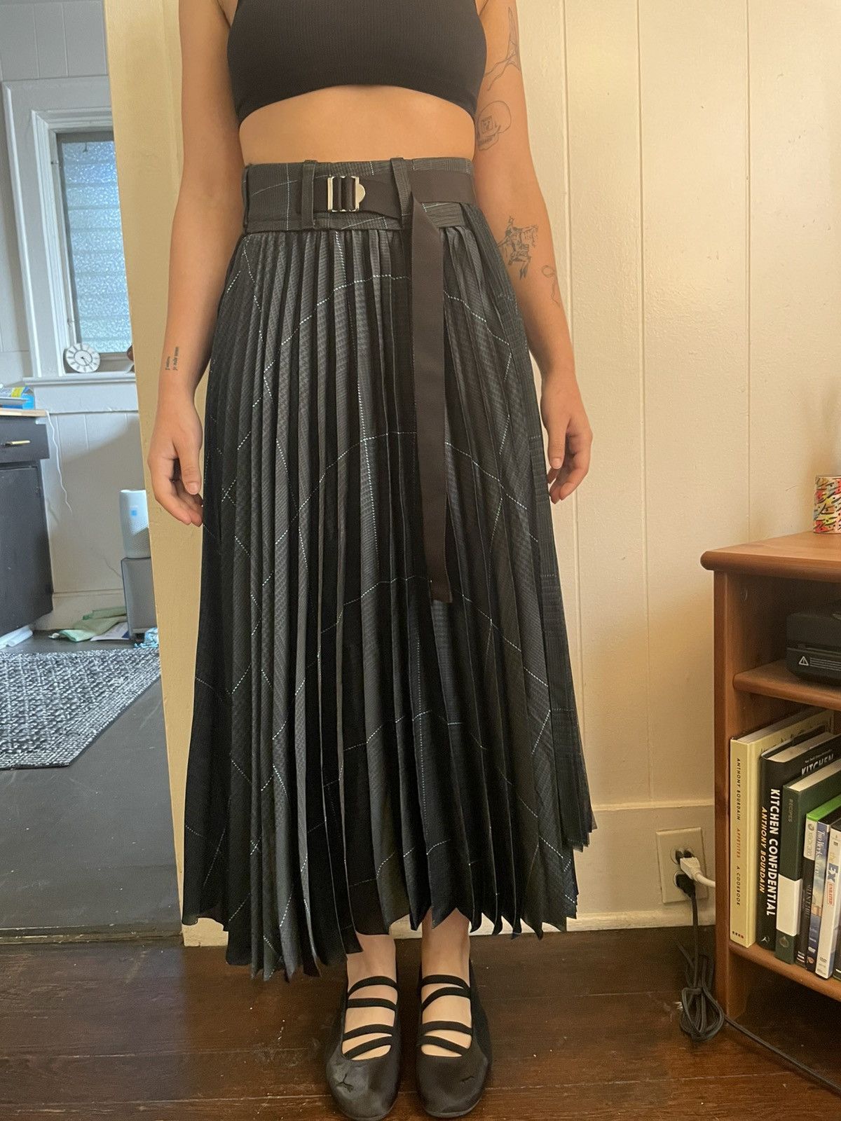 Sacai Sacai Patterned Pleated Skirt Size 24" / US 00 / IT 34 - 6 Thumbnail