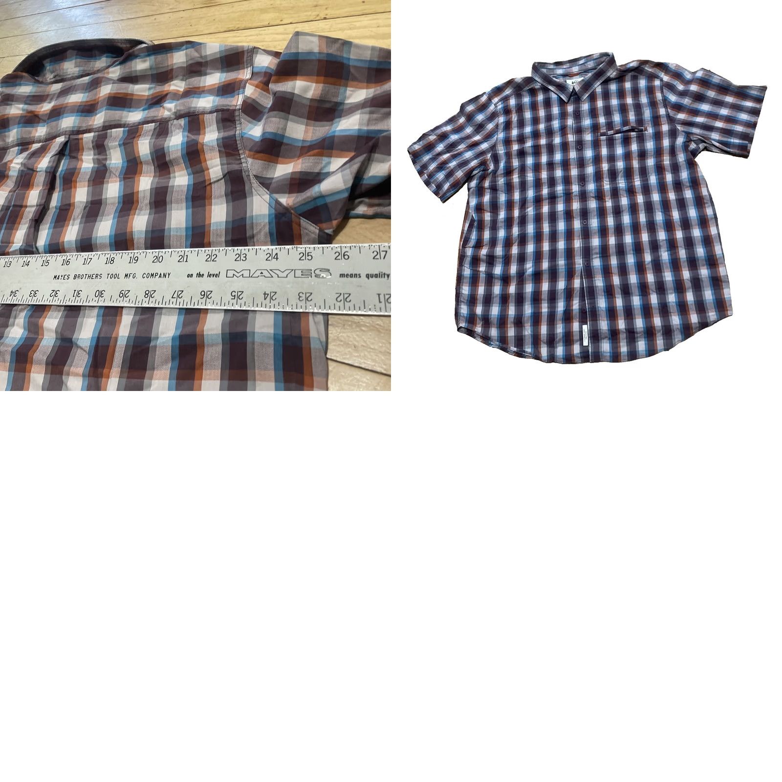Vintage REI Co-op Shirt Men XL Purple Orange Plaid Short Sleeve Button-Up Outdoors Camp Size US XL / EU 56 / 4 - 11 Thumbnail