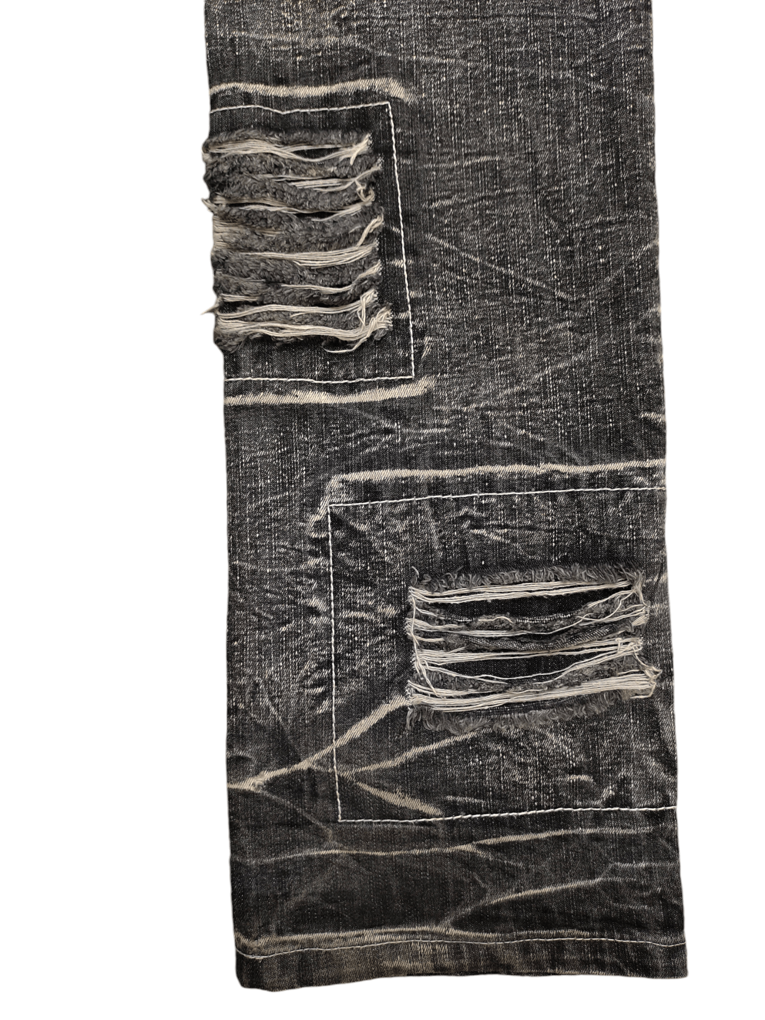 LOWBOX Lowbox Japan Clawmark Distress Faded Patchwork Jeans Y2k Size US 34 / EU 50 - 14 Thumbnail
