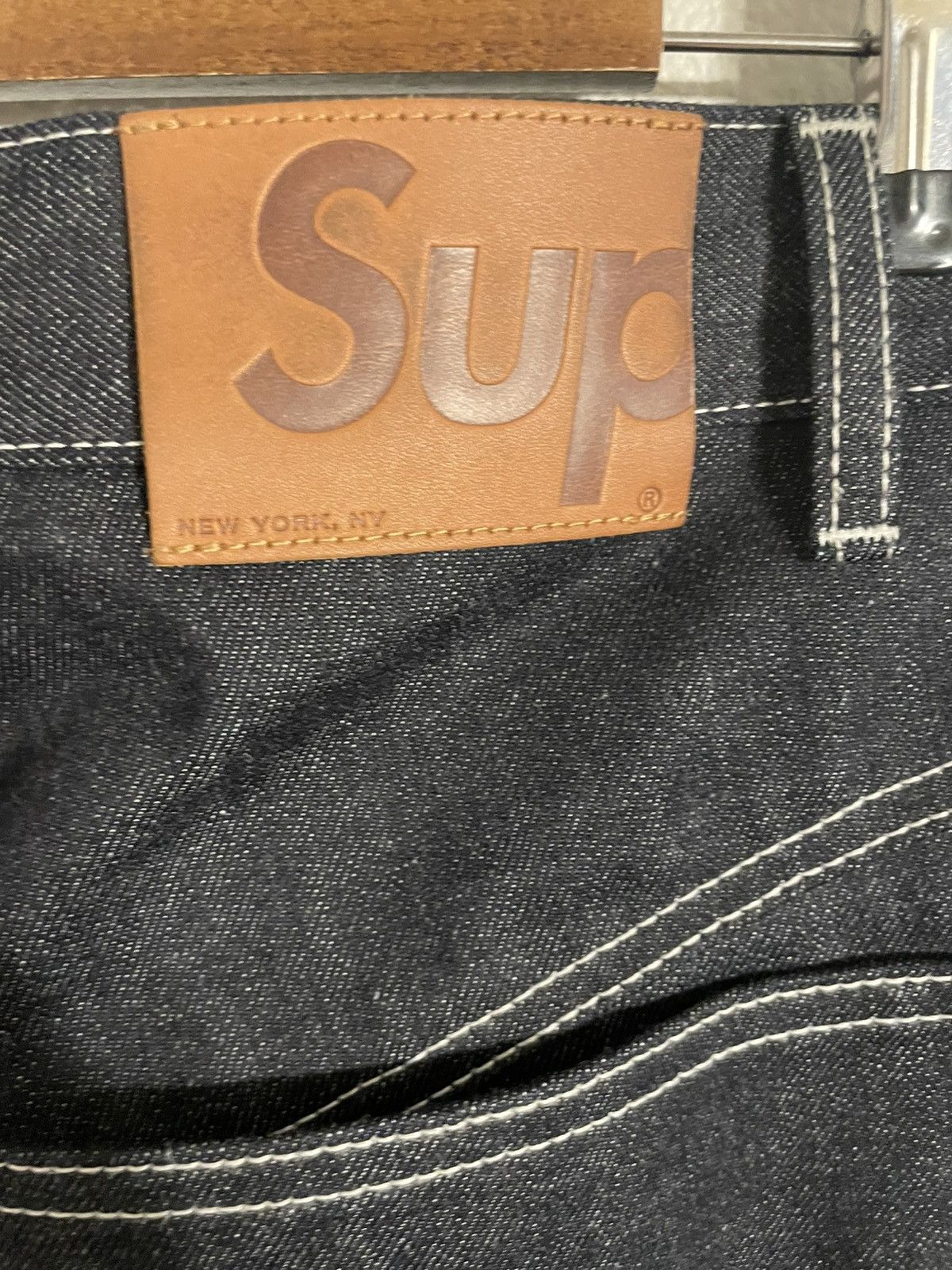 Supreme Contrast Stitch Double Knee Painter Jean