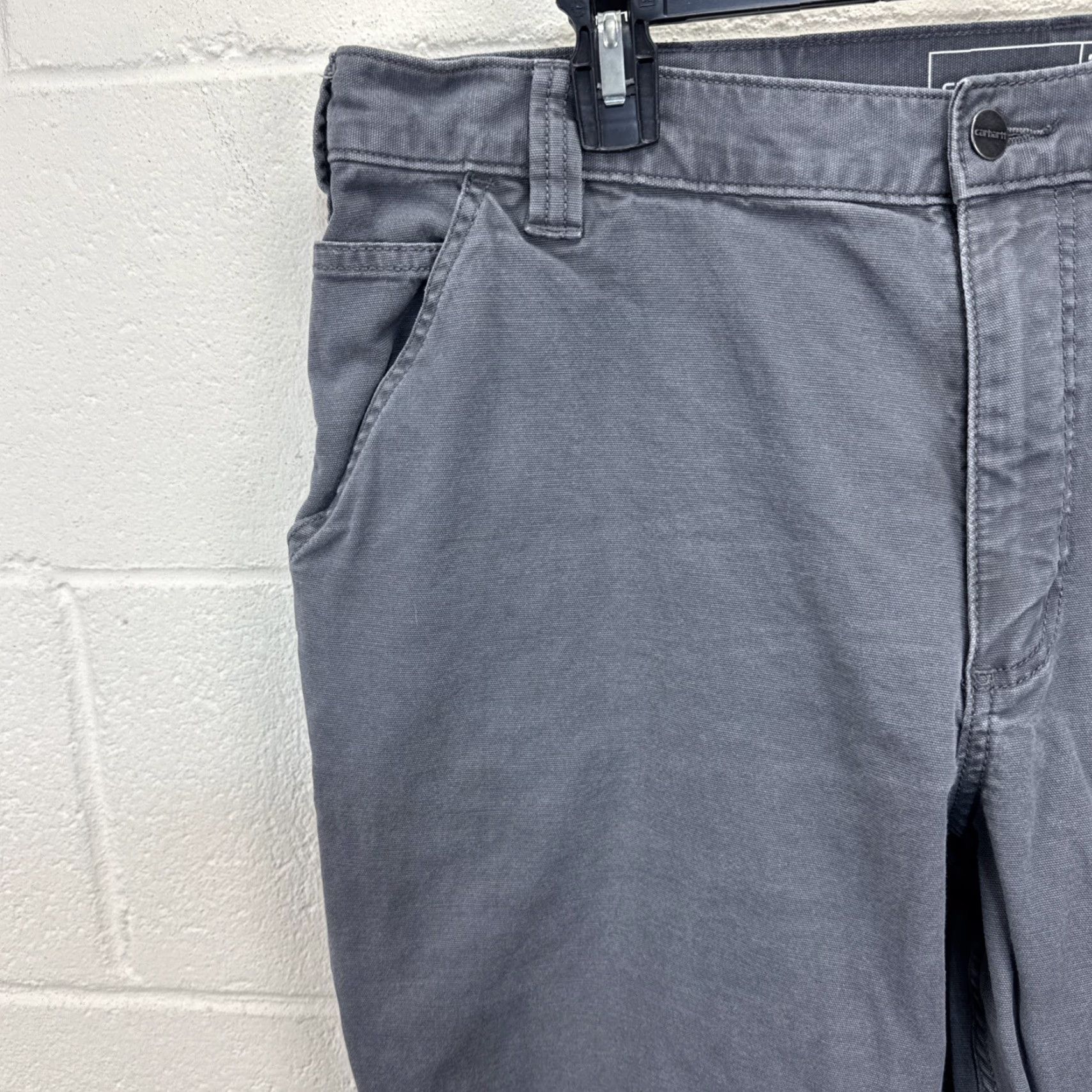Carhartt VINTAGE? No — Carhartt Relaxed Fit Pants Men 38x30 Gray Canvas Work 102291-039 Workwear Farm Size US 38 / EU 54 - 2 Thumbnail