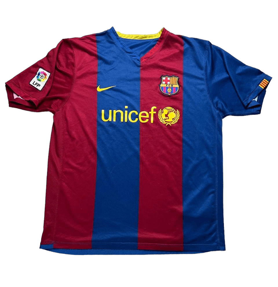 image of F C Barcelona x Nike Fc Barcelona Vintage Nike 2006-2007 Home Soccer Jersey, Men's (Size XL)