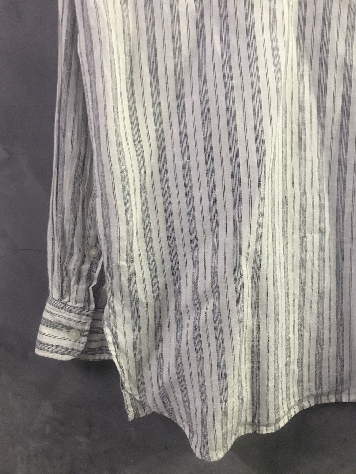 JW Anderson × Uniqlo J.W Anderson x Uniqlo Stripes Mandarin Collar Button Shirt Size US M / EU 48-50 / 2 - 9 Thumbnail