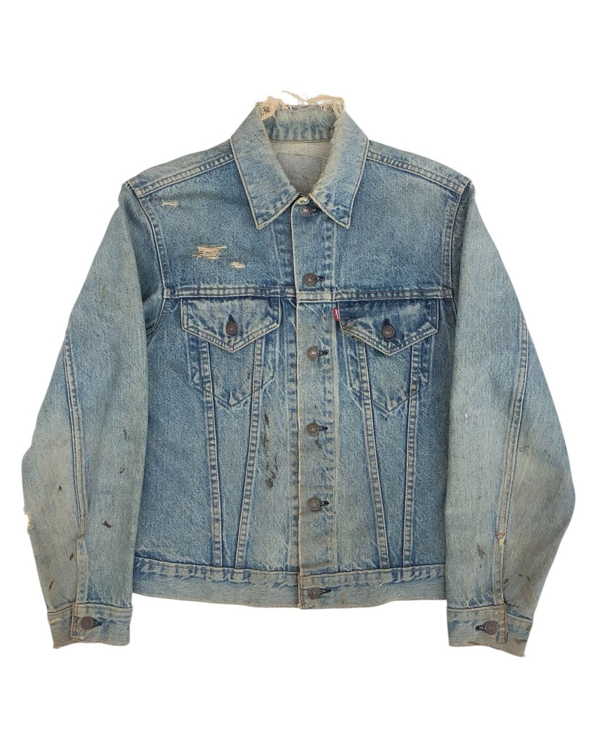 Levi's 70s/80s Thrashed Levi's Type III Denim Jacket Size US M / EU 48-50 / 2 - 1 Thumbnail