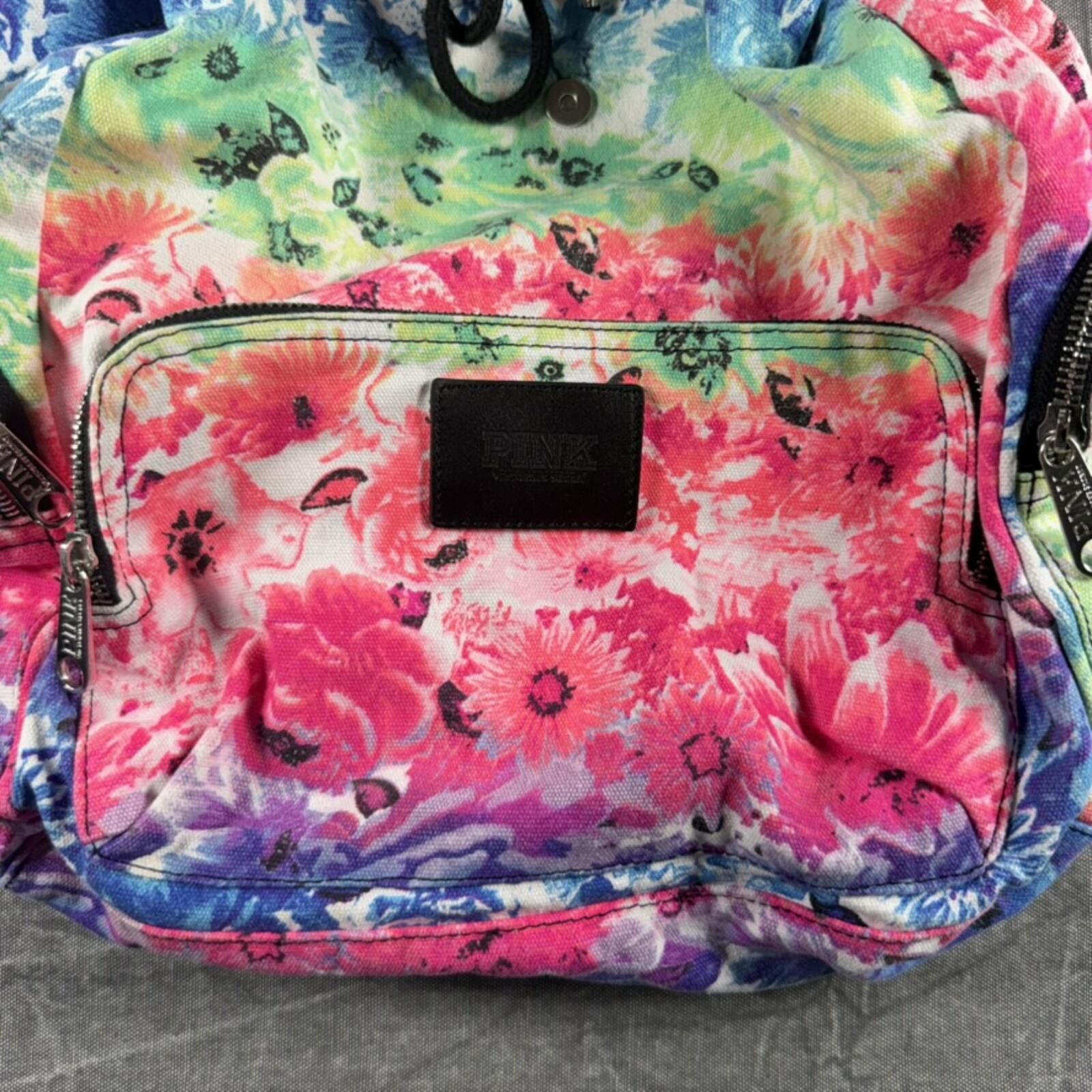 Pink Victorias Secret Backpack Rainbow Love Pink Gym Bag Size ONE SIZE - 4 Thumbnail