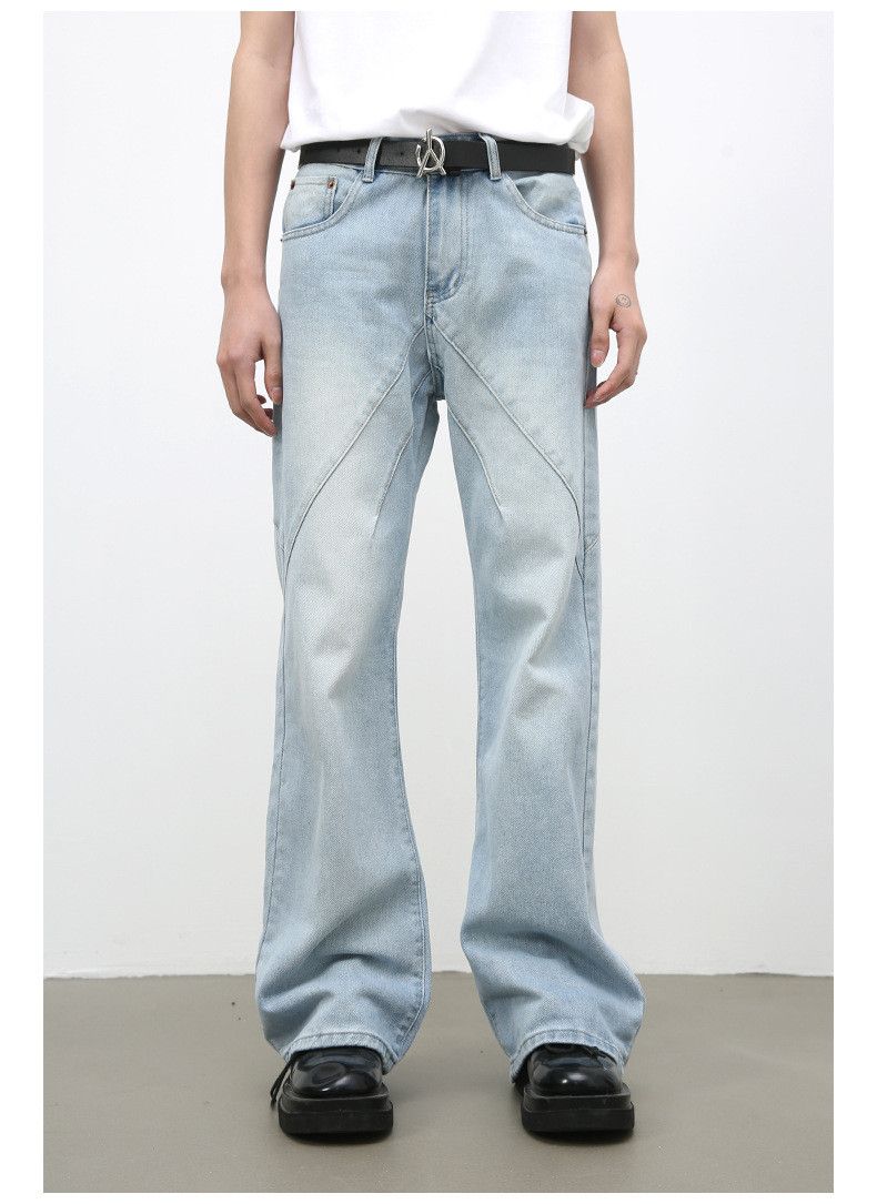 Japanese Brand × Jean Vintage Washed Stitching All-match Loose Flared Jeans Size US 32 / EU 48 - 2 Thumbnail