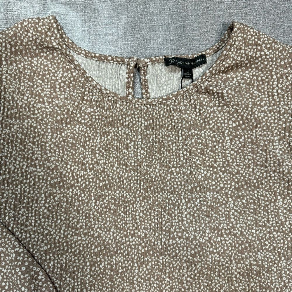 Adrianna Papell NWT New $79 Adrianna Papell Animal Print Pleated 3/4 Sleeve Size XL / US 12-14 / IT 48-50 - 9 Thumbnail
