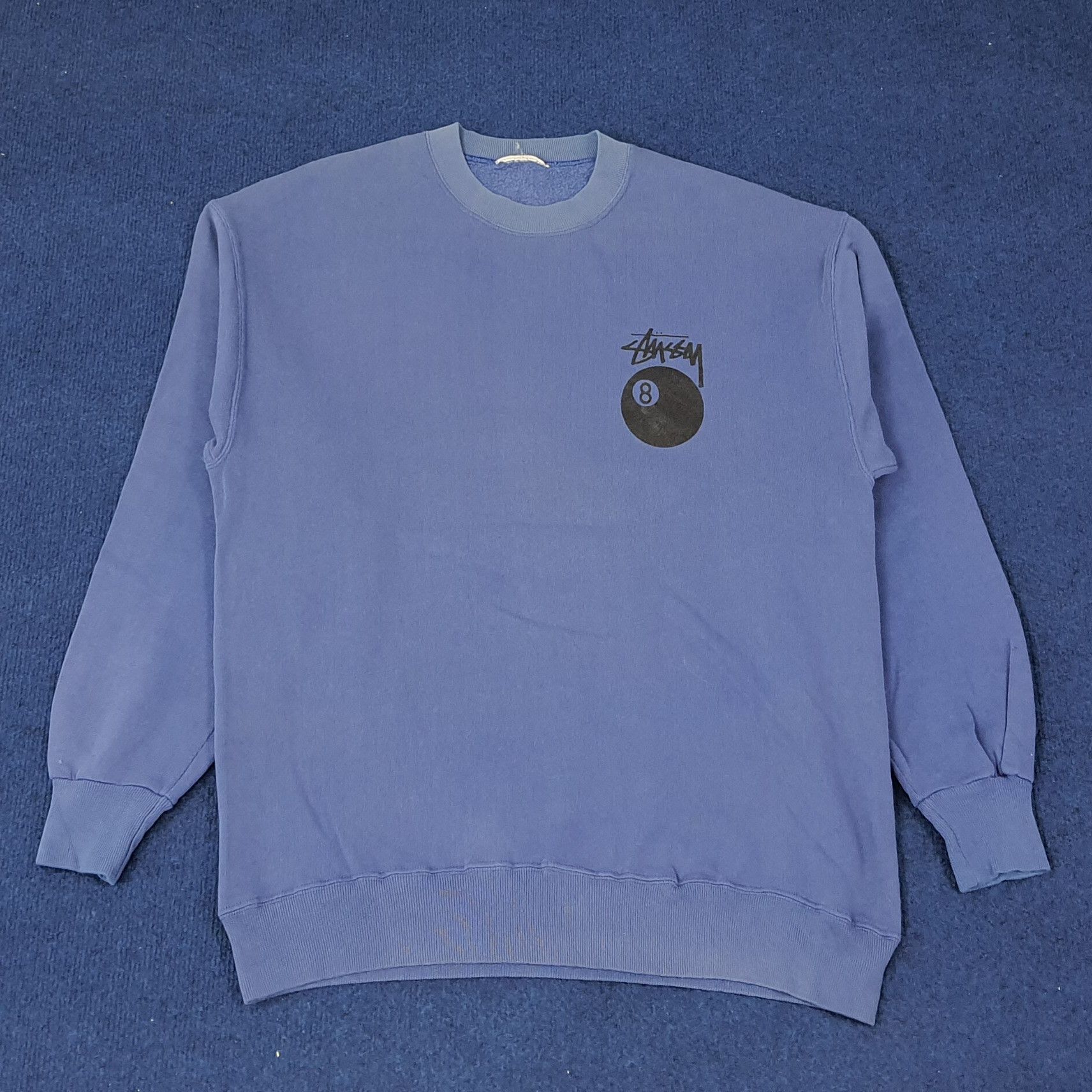 Vintage Vintage Stussy 8 Ball Streetwear Sweatshirt C233N11 Size US M / EU 48-50 / 2 - 2 Thumbnail