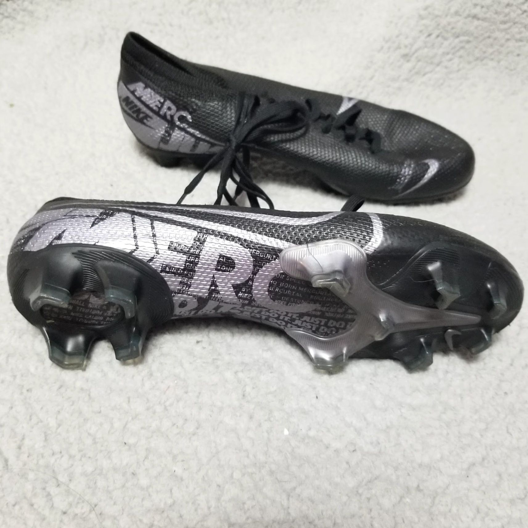 Nike Nike Mercurial Vapor 13 Elite Cleats Mens US 6 Black FG Firm Ground Size US 8 / EU 41 - 2 Thumbnail