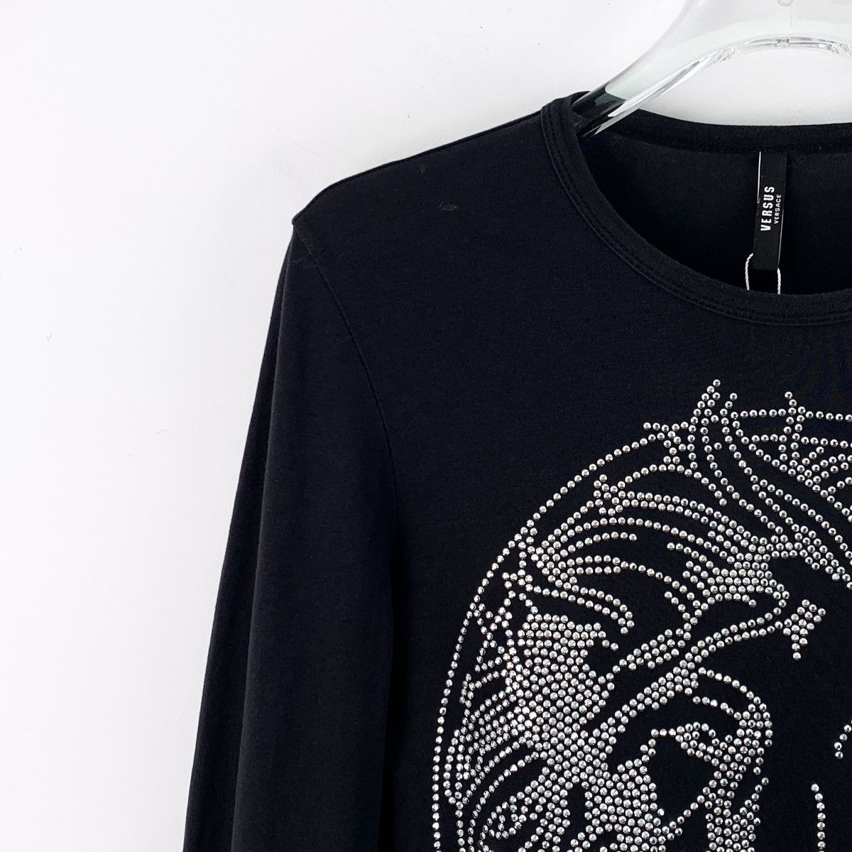 Versace Versace Black Medusa Head Monogram Beaded Cotton Sweatshirt Size XS / US 0-2 / IT 36-38 - 4 Thumbnail