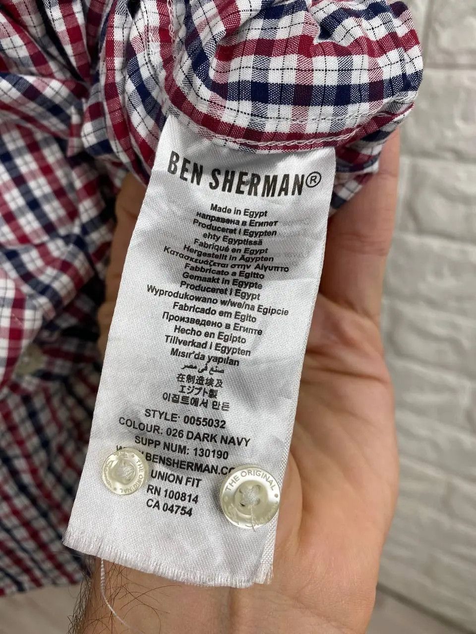 Ben Sherman Vintage Ben Sherman Red Navy Checkered Short Sleeve Shirt Size US XL / EU 56 / 4 - 7 Thumbnail