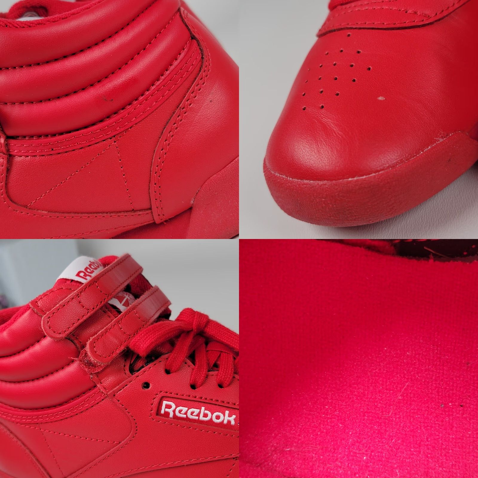 Reebok Reebok Classic Freestyle High Tops Women's 7 Red Athletic Sneakers Hi Top Traditional Size US 5 / IT 35 - 9 Thumbnail